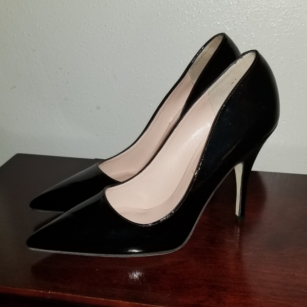 KATE SPADE BLACK PATENT LEATHER HEELS